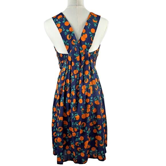 Anthropologie The Piper Bandeau Cutout Oranges Ruched Mini Dress XS RARE - Picture 6 of 10